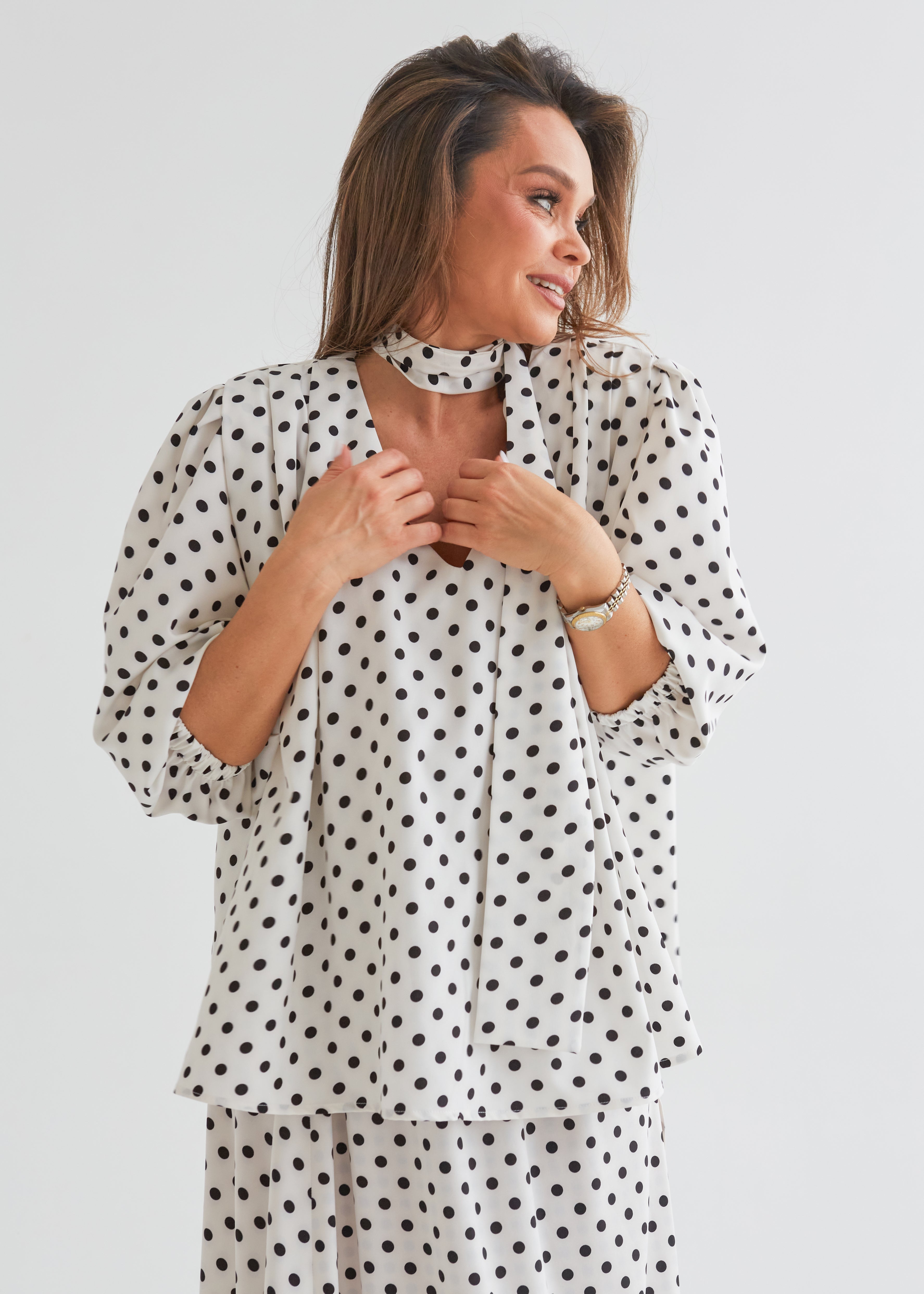 PRE ORDER: PALAIDINĖ „POLKA DOTS“ BALTA