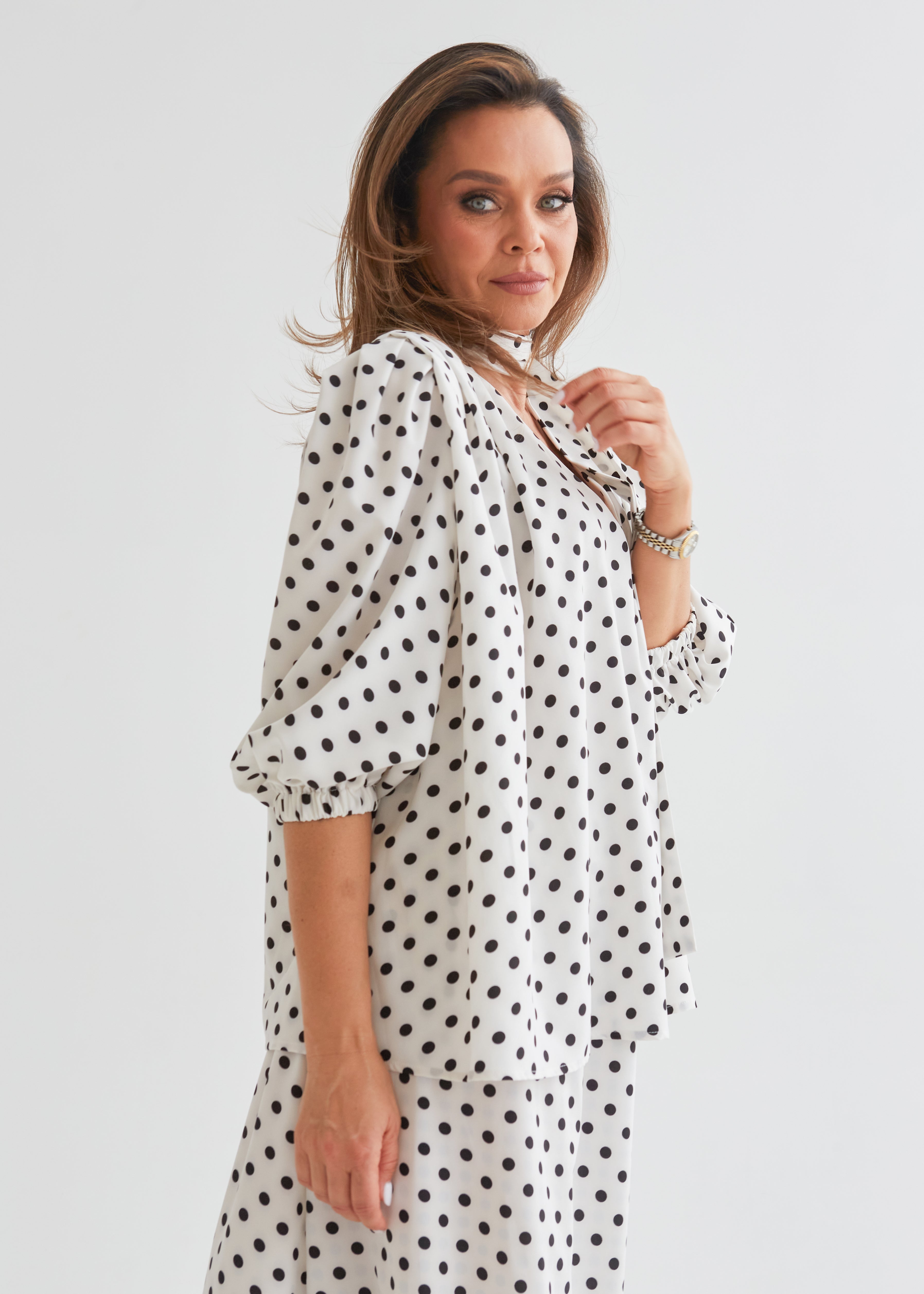 PRE ORDER: PALAIDINĖ „POLKA DOTS“ BALTA