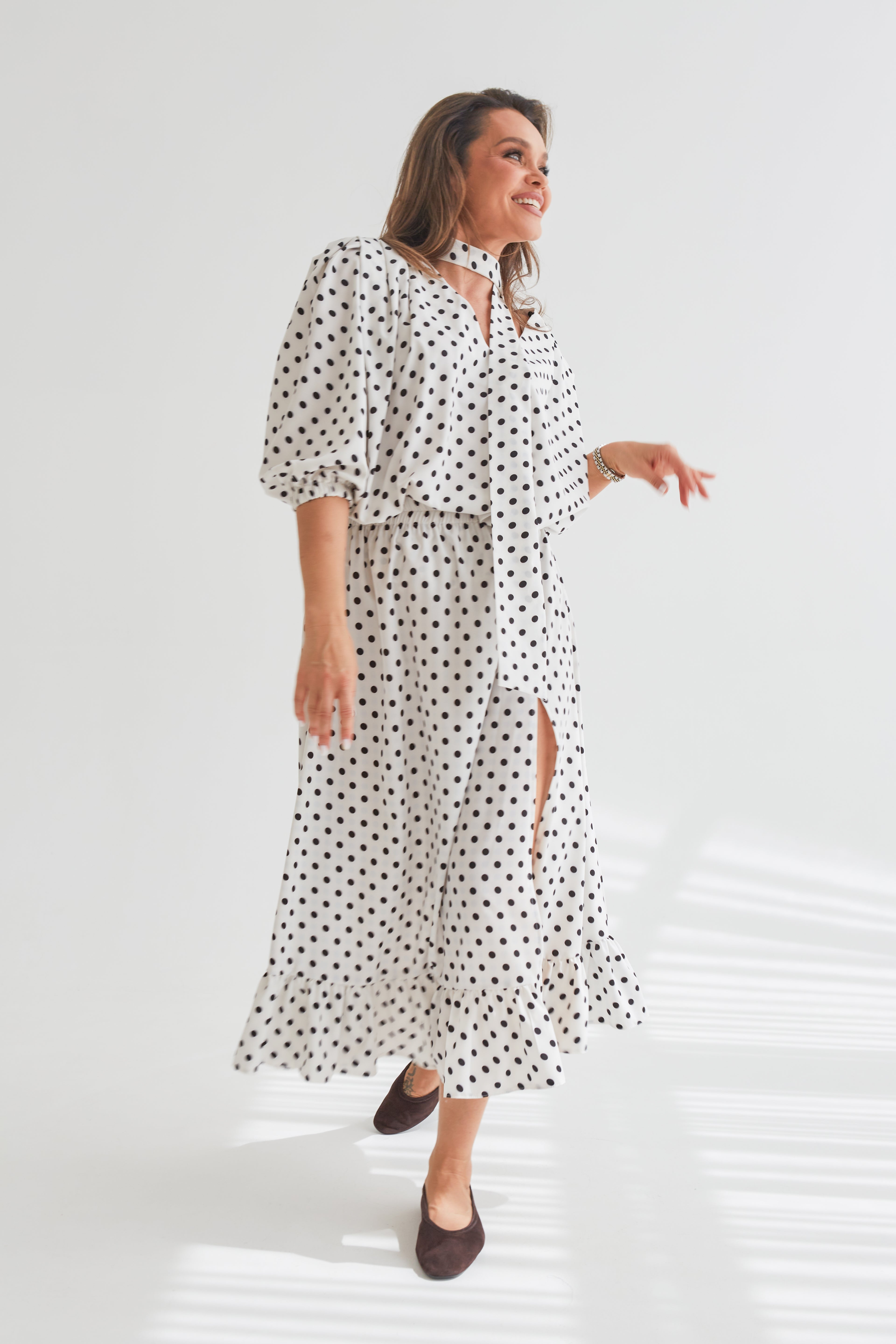 PRE ORDER: PALAIDINĖ „POLKA DOTS“ BALTA