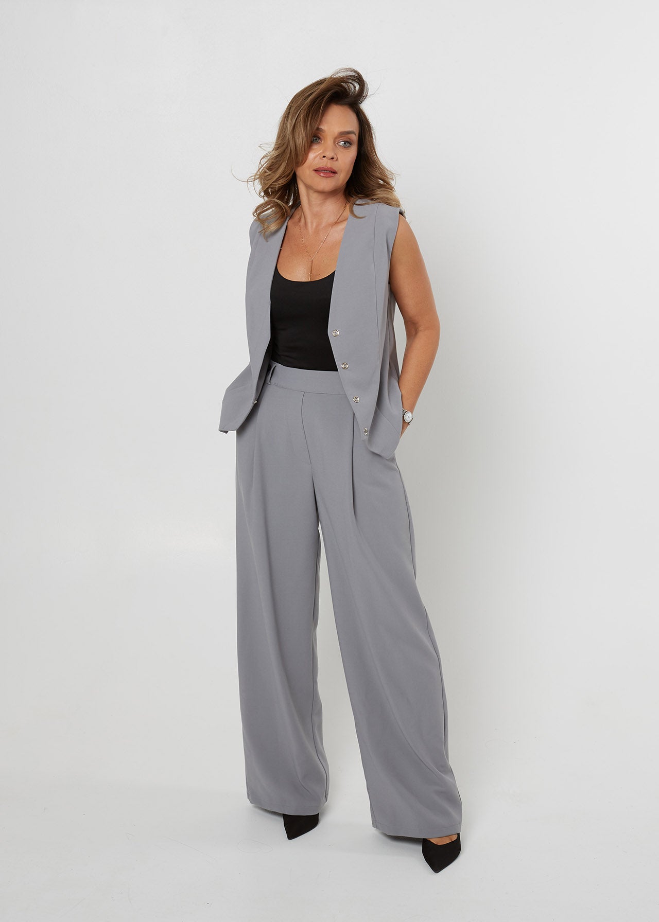 PLAČIOS KELNĖS "SPELL" PILKA