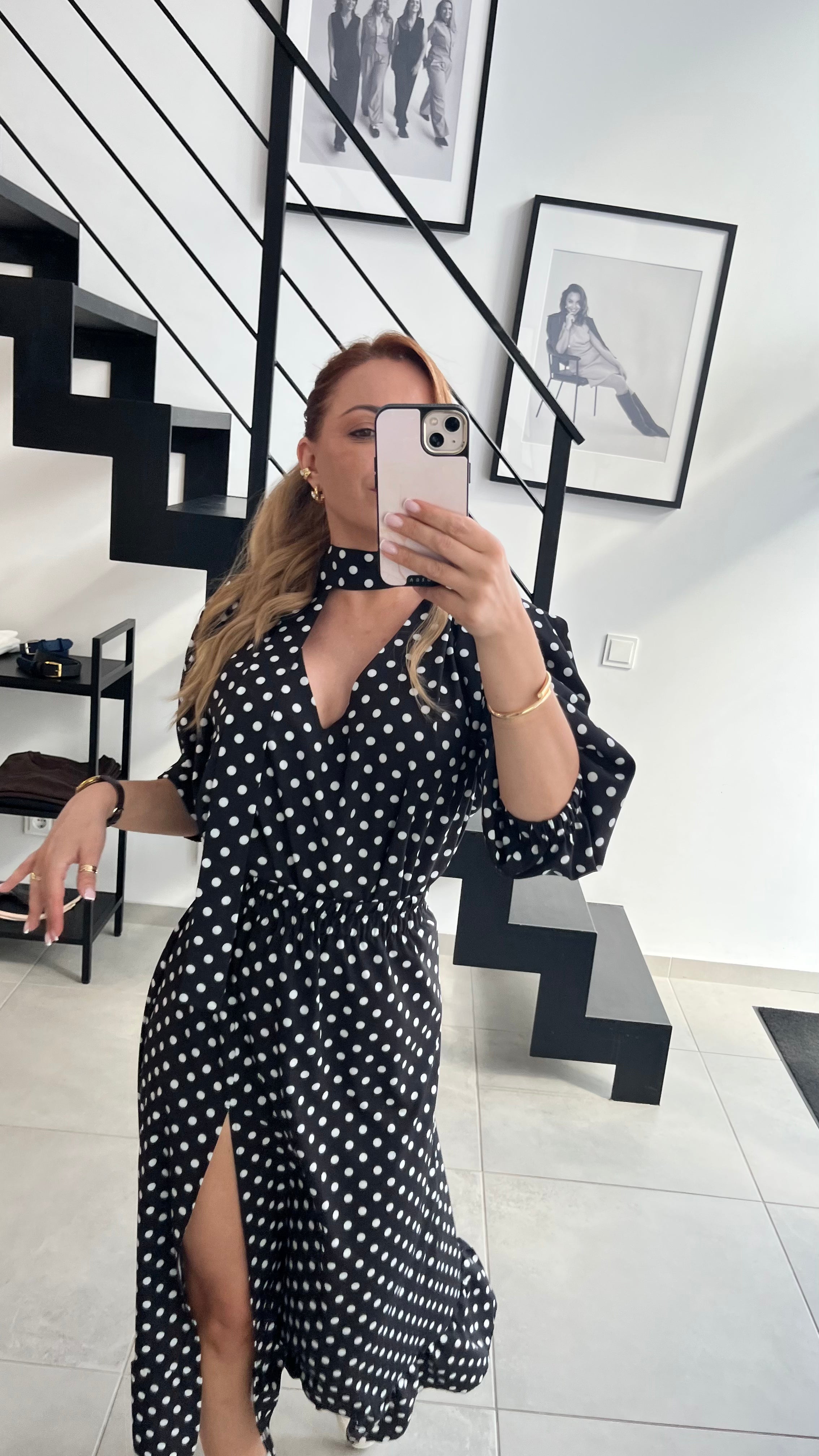SIJONAS „POLKA DOTS“ JUODA