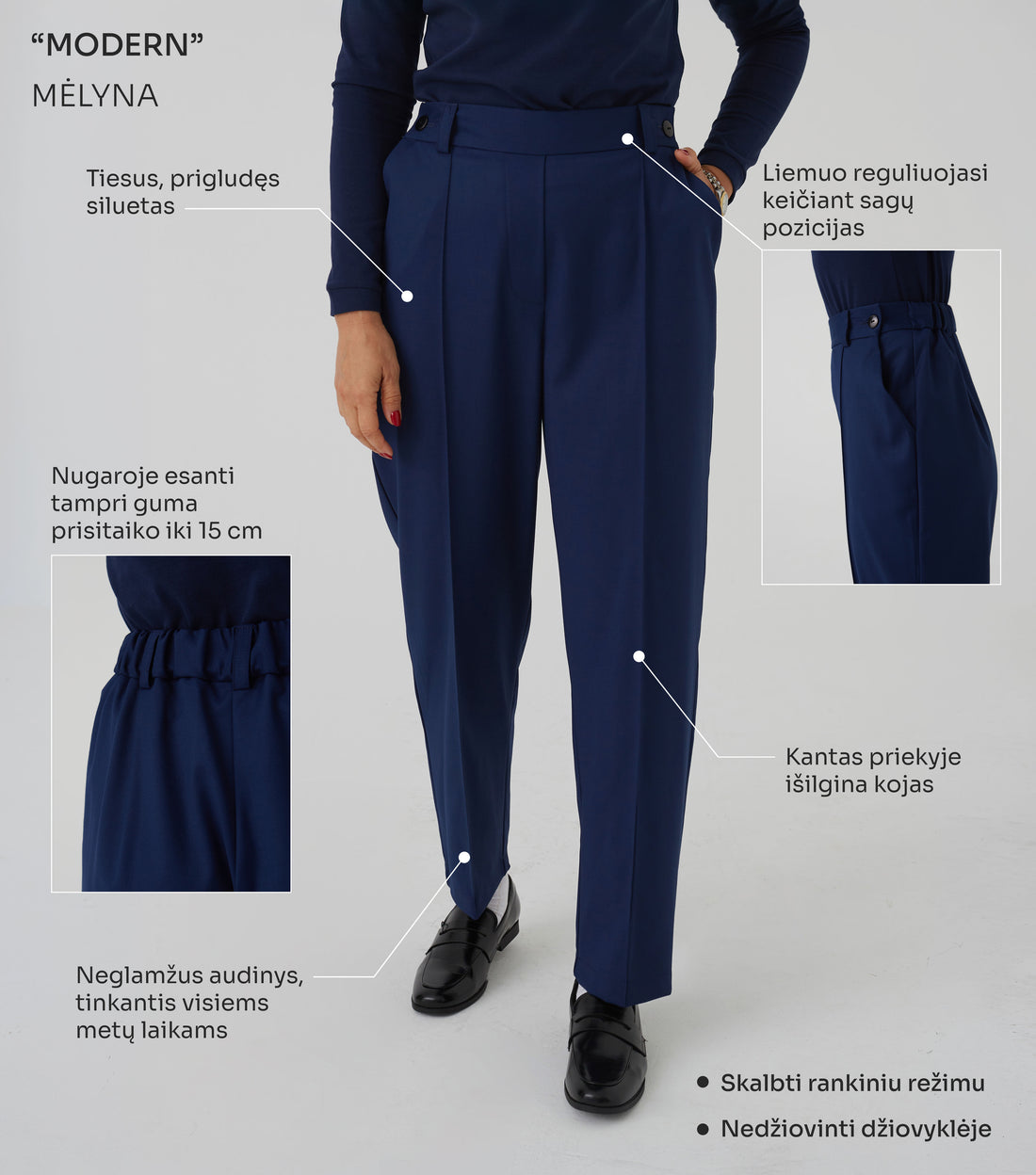 SIAURINTOS KELNĖS "MODERN" MĖLYNA