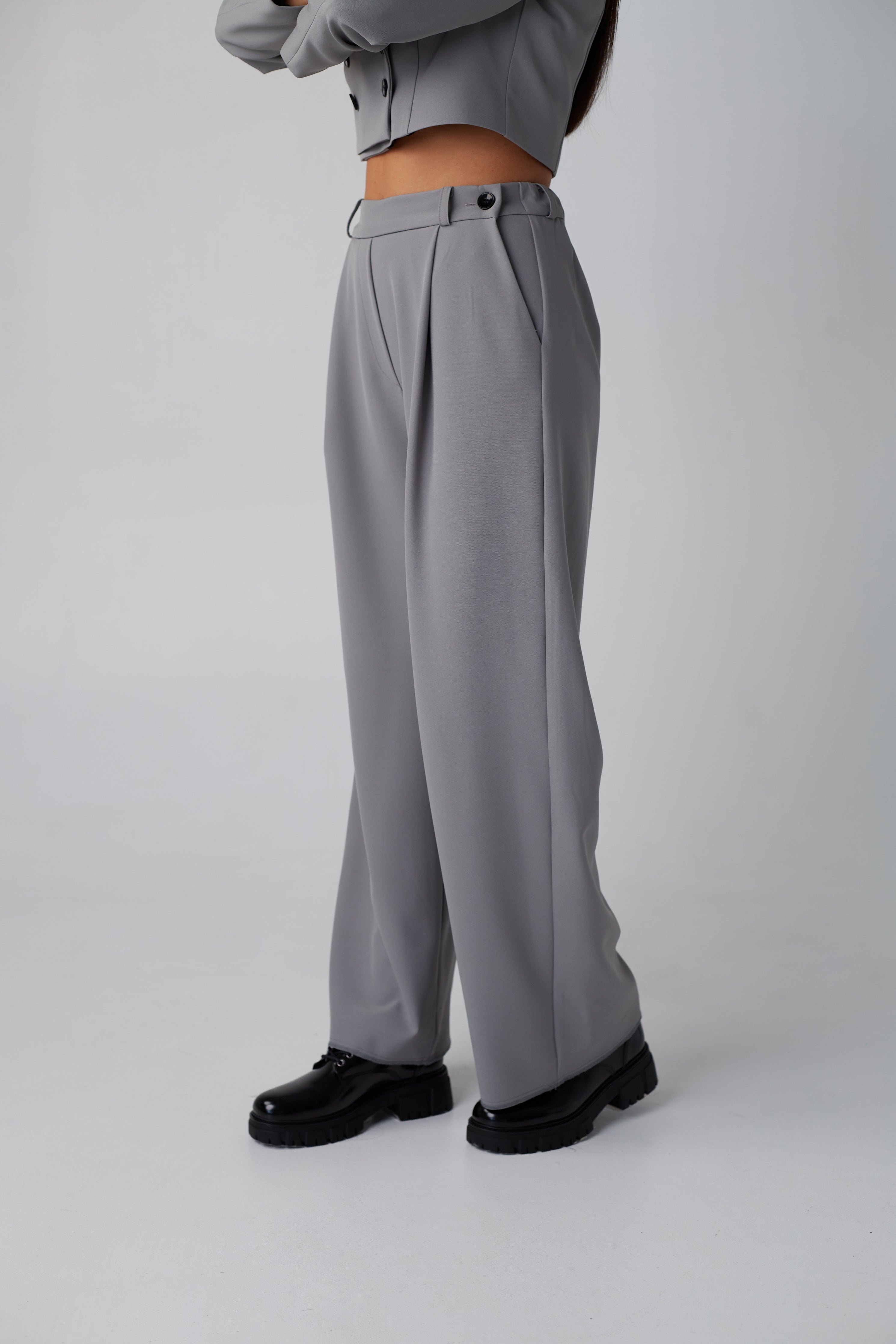 plačios kelnės SPELL pilka