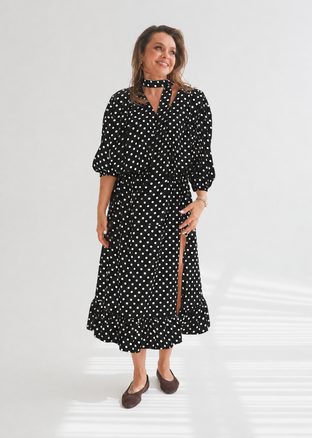 PALAIDINĖ „POLKA DOTS“ JUODA