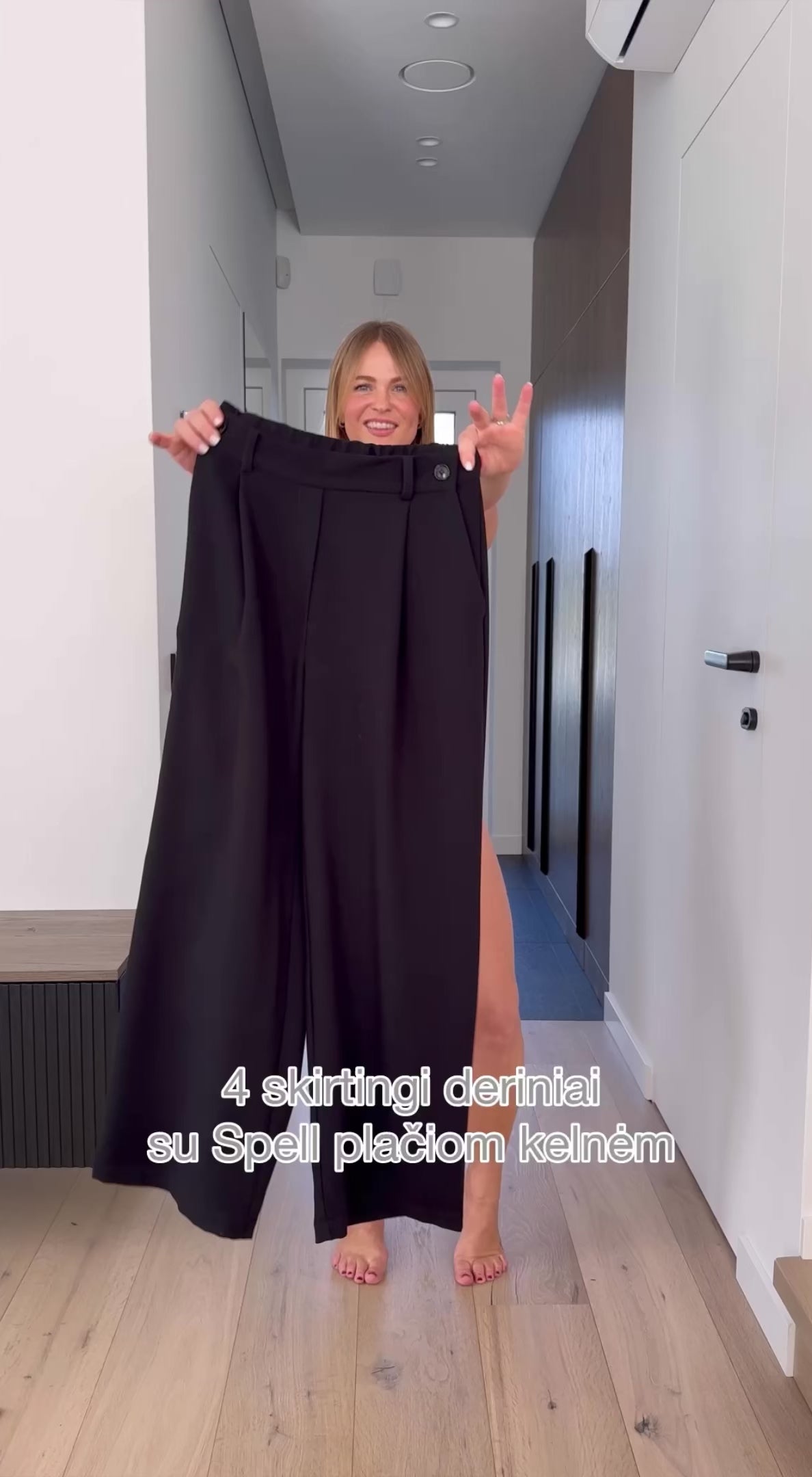 PLAČIOS KELNĖS "SPELL" JUODA