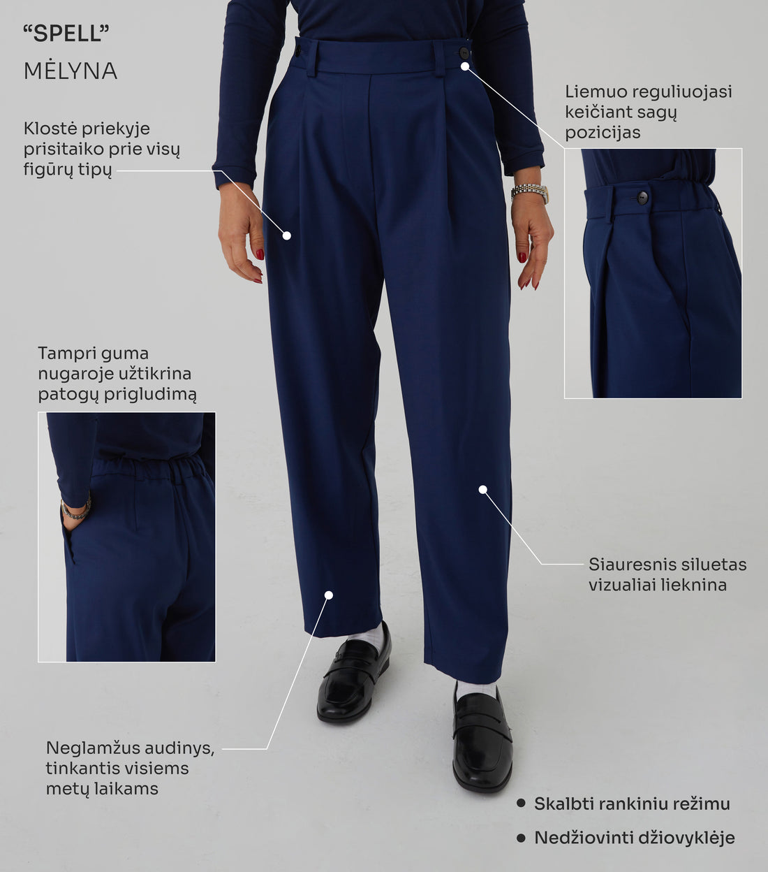 SIAURINTOS KELNĖS "SPELL" MĖLYNA