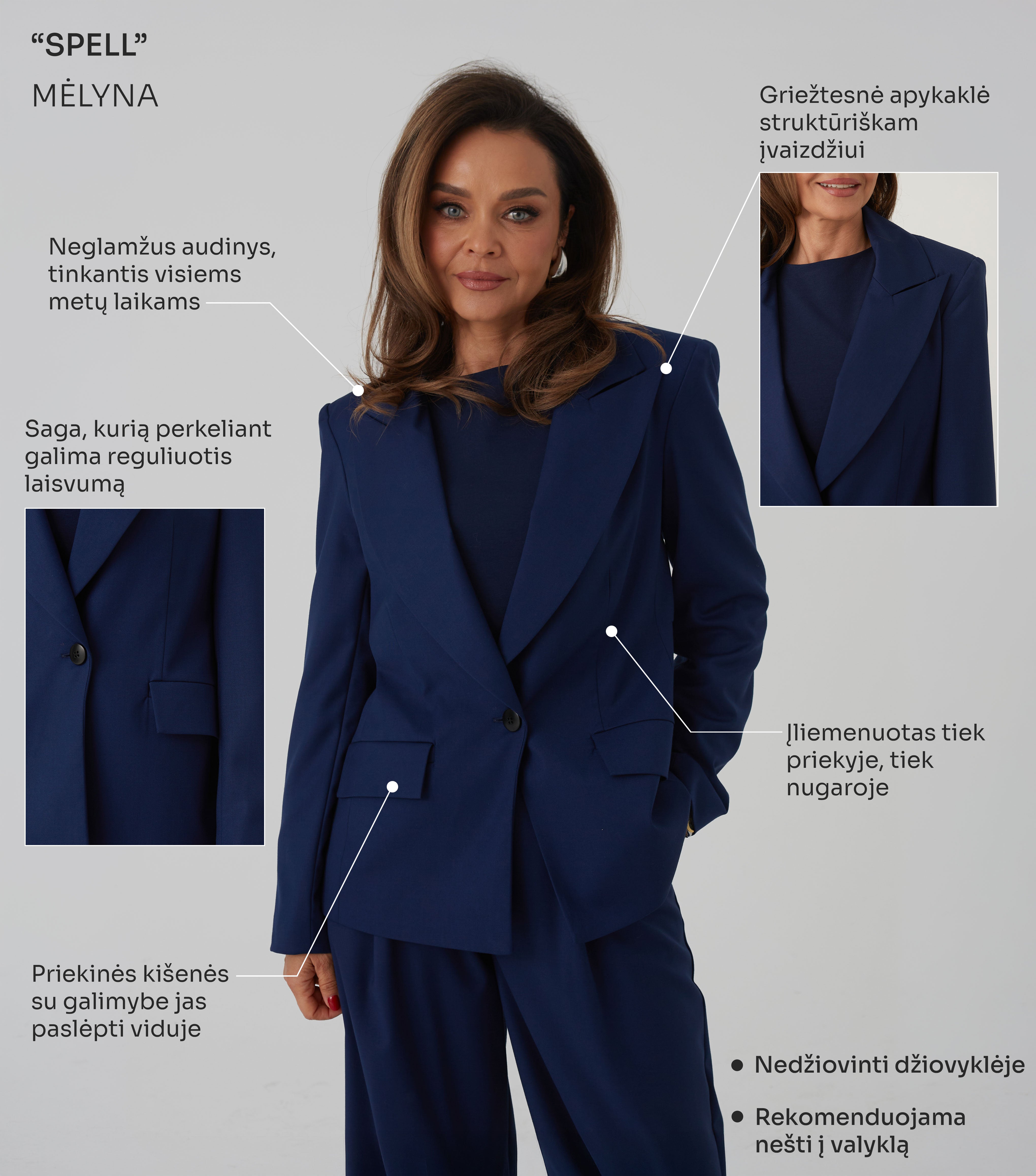KLASIKINIS ŠVARKAS "SPELL" MĖLYNA